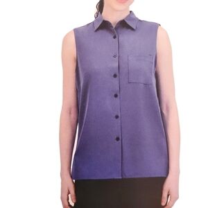 GAIAM Lavender Sleeveless Button-Down Shirt, Size XS